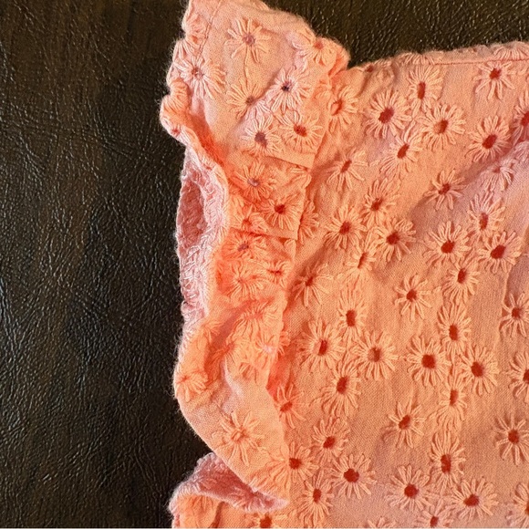 Little Lass Pink Eyelet Button-Down Dress - Size 4T - Picture 4 of 7